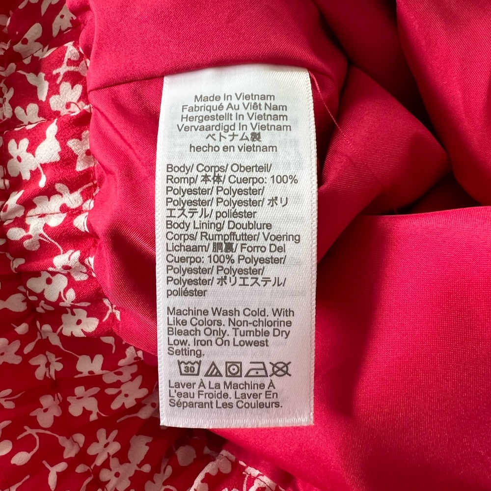 Red Floral J Crew Midi Skirt sz M - Picture 3 of 3